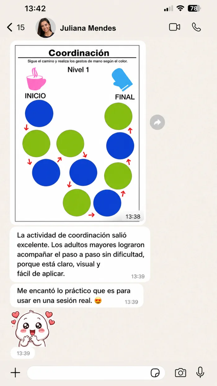Testimonio de WhatsApp de una familia